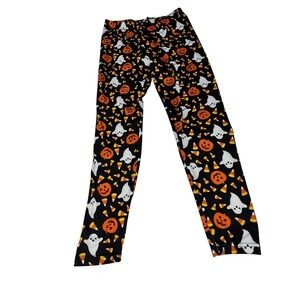 Kids Halloween Leggings Ghosts Jack O Lanterns‎ Candy Corn Print